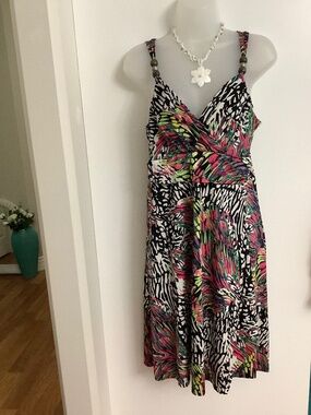 Nicole Benisti Boho Zebra Sun dress fits MEDIUM 36-37 bust